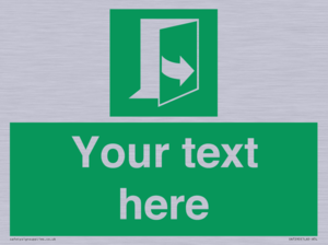 Custom sign safe condition door opens pulling left hand side